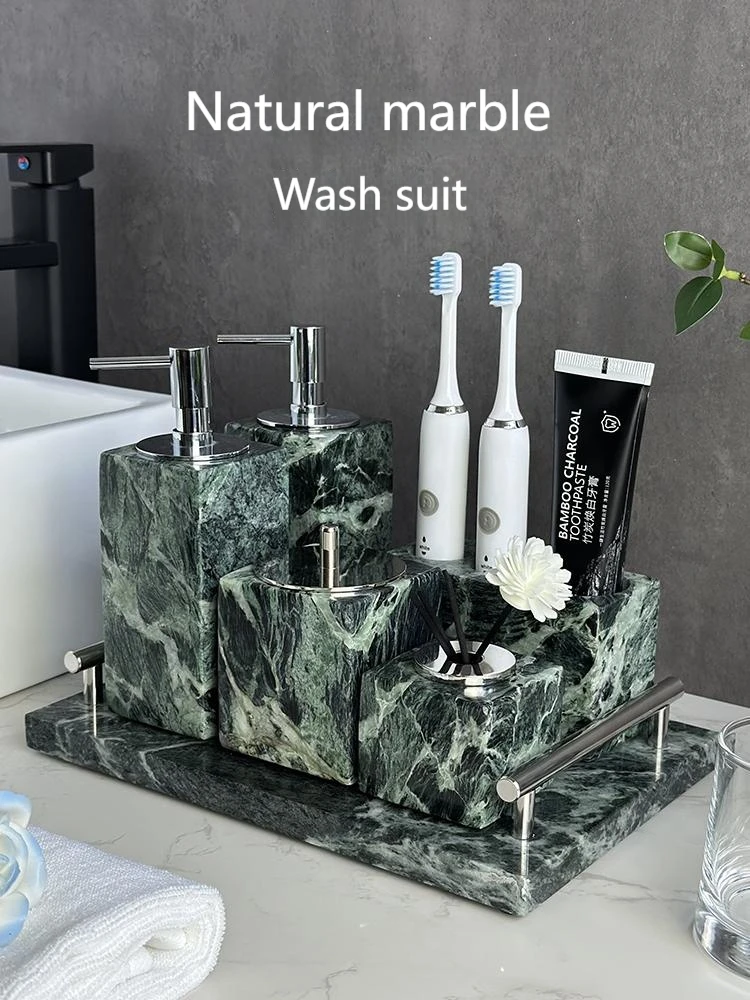 W Spa & Wellness - 럭셔리 천연 대리석 욕실 트레이 세트