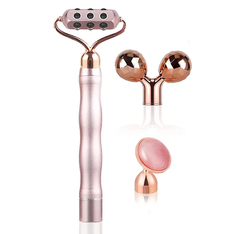3 in 1 3D 롤러 게르마늄 스톤 뷰티 바 로즈 쿼 - Jade Roller Stone 리뷰 및 가격