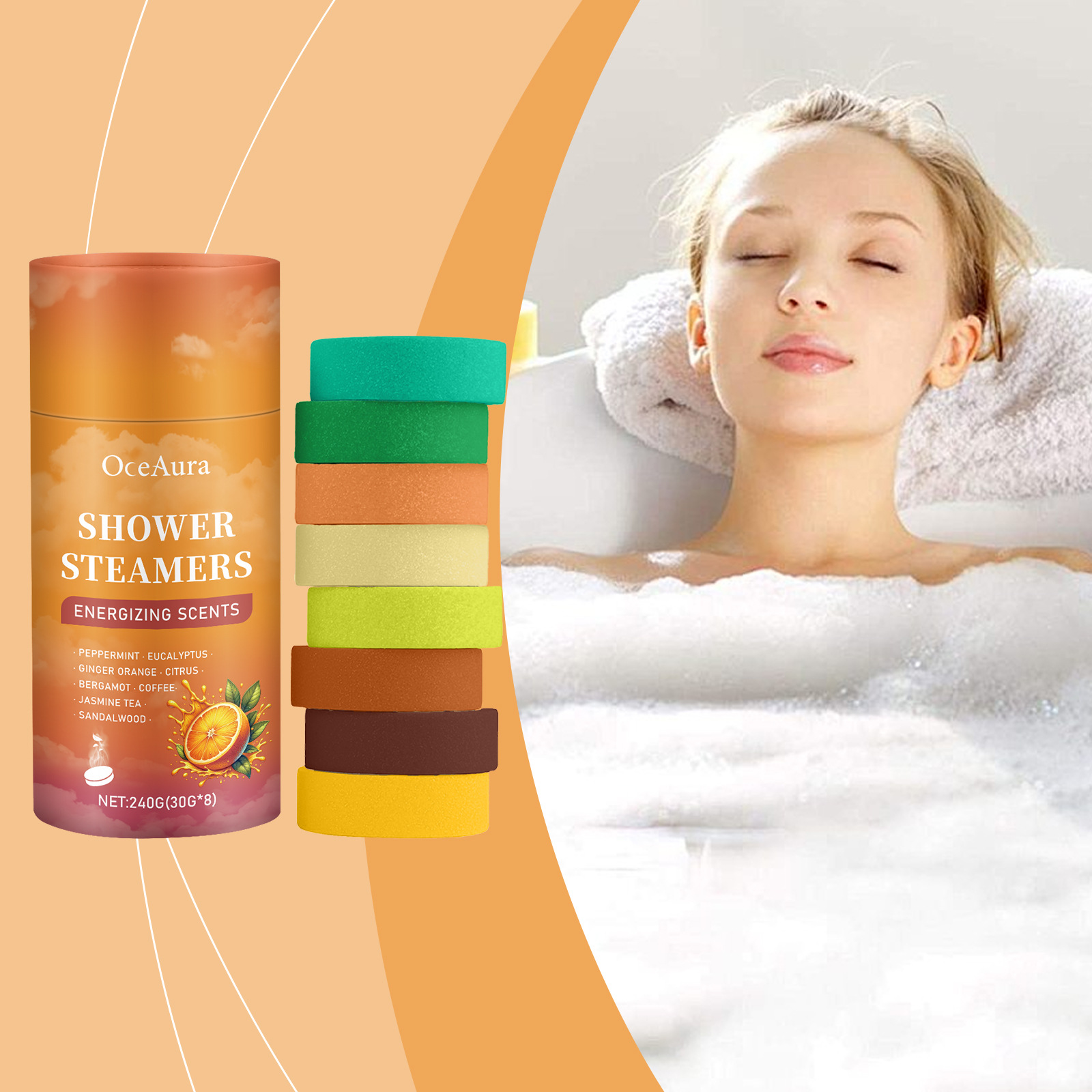 8개입 샤워 스티머 아로마테라피 에센셜 오일 천연 향  - Shower Steamer Tablet 리뷰 및 가격