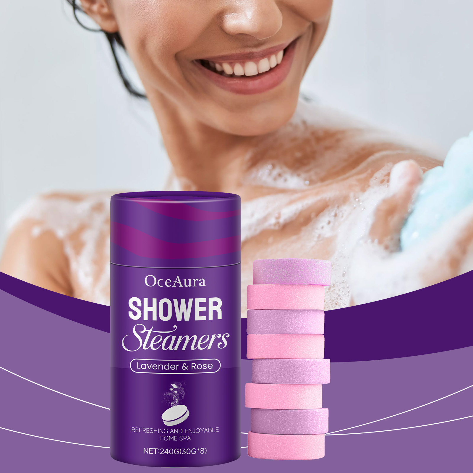로즈 라벤더 아로마테라피 샤워 스티머 타블렛 홈 스파  - Shower Steamer Tablet 리뷰 및 가격